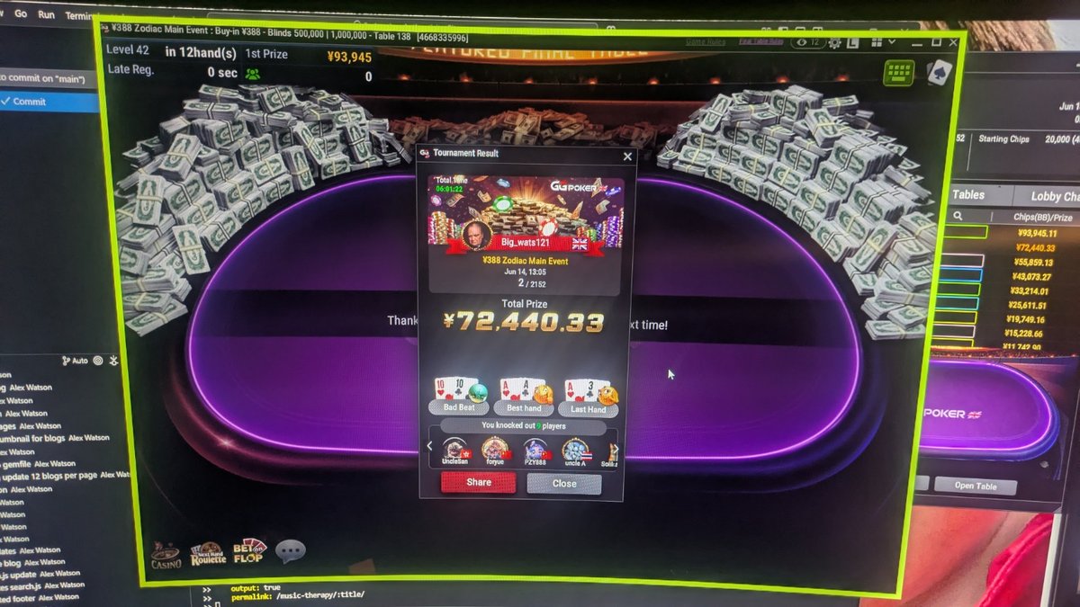 10K Poker Win