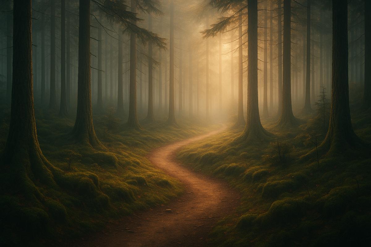 Path through a quiet forest