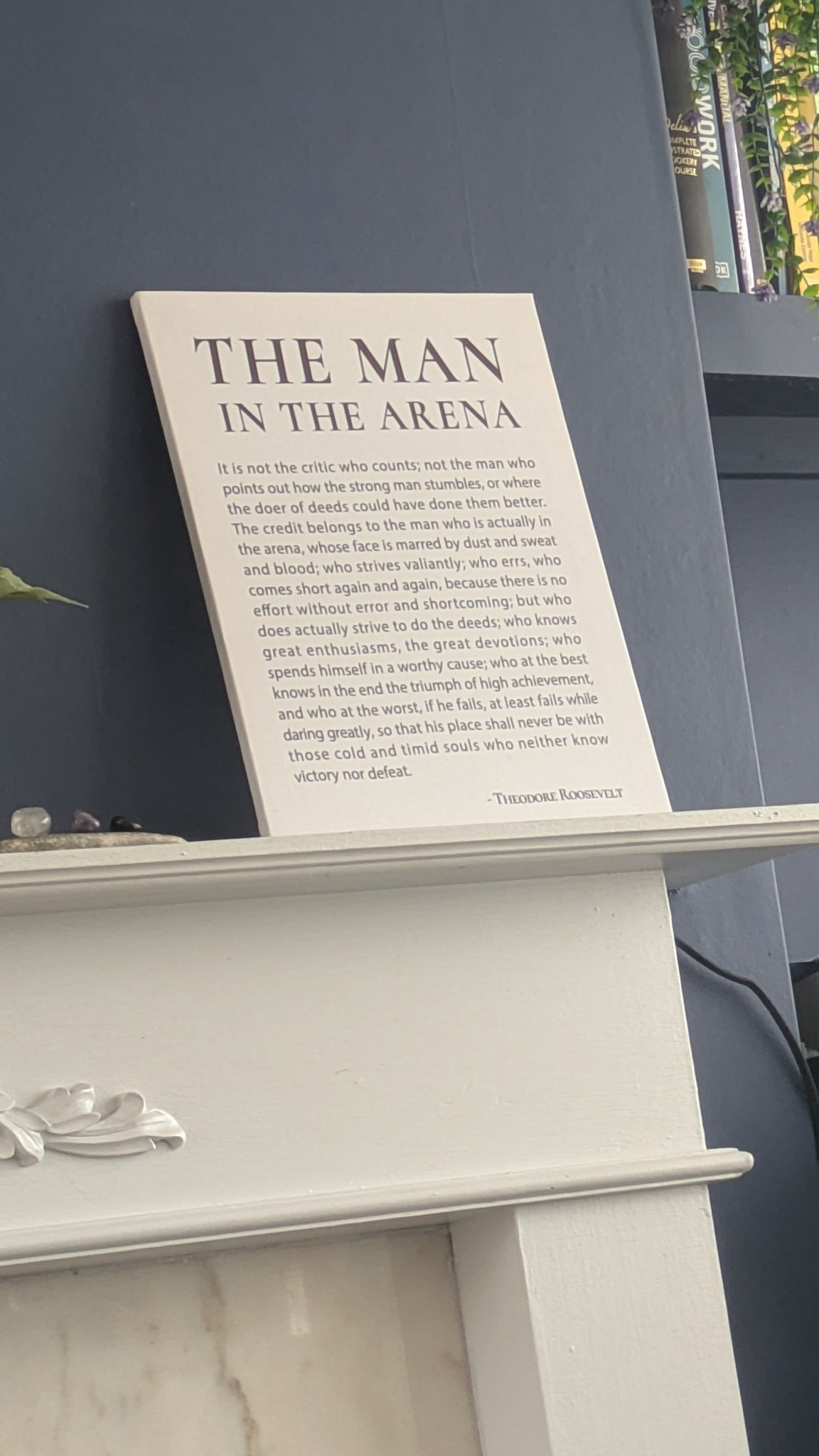 The Man in the Arena quote by Theodore Roosevelt